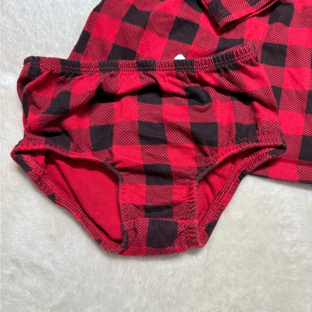 Wonder Nation | Toddler Baby girl Festive Plaid Outfit | 12M